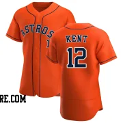 Men's Houston Astros Jeff Kent Authentic Orange Alternate Jersey