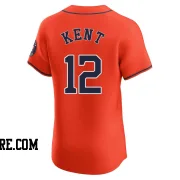 Men's Houston Astros Jeff Kent Elite Orange Alternate Vapor Premier Jersey