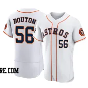 Men's Houston Astros Jim Bouton Authentic White 2022 World Series Home Jersey