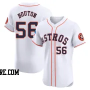 Men's Houston Astros Jim Bouton Elite White Home Patch Jersey