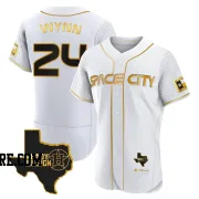 Men's Houston Astros Jimmy Wynn Authentic White/Gold 2023 Space City Ready 2 Reign Flex Base Jersey