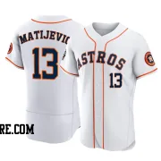 Men's Houston Astros J.J. Matijevic Authentic White 2022 World Series Home Jersey