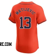 Men's Houston Astros J.J. Matijevic Elite Orange Alternate Vapor Premier Jersey