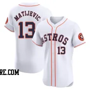 Men's Houston Astros J.J. Matijevic Elite White Home Jersey