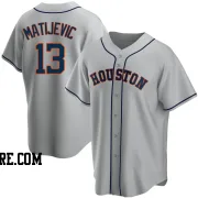 Men's Houston Astros J.J. Matijevic Replica Gray Road Jersey