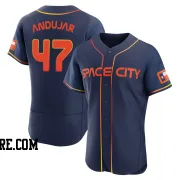 Men's Houston Astros Joaquin Andujar Authentic Navy 2022 City Connect Jersey