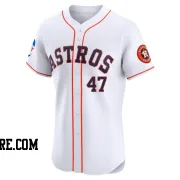 Men's Houston Astros Joaquin Andujar Elite White Home Patch Jersey