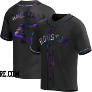 Men's Houston Astros Joaquin Andujar Replica Black Holographic Alternate Jersey