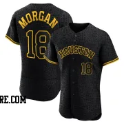 Men's Houston Astros Joe Morgan Authentic Black Snake Skin City Jersey