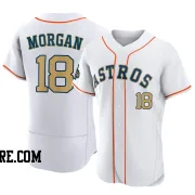 Men's Houston Astros Joe Morgan Authentic Gold White 2023 Collection Jersey