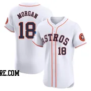 Men's Houston Astros Joe Morgan Elite White Home Patch Jersey