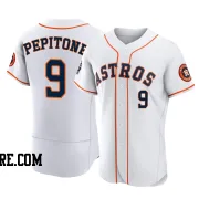 Men's Houston Astros Joe Pepitone Authentic White 2022 World Series Home Jersey