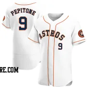 Men's Houston Astros Joe Pepitone Authentic White Home Jersey