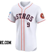 Men's Houston Astros Joe Pepitone Elite White Home Patch Jersey