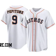 Men's Houston Astros Joe Pepitone Replica White 2022 World Series Home Jersey