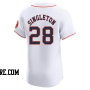 Men's Houston Astros Jon Singleton Elite White Home Jersey