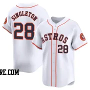 Men's Houston Astros Jon Singleton Limited White Home Jersey