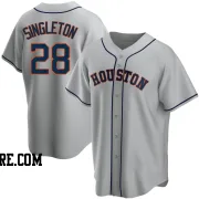 Men's Houston Astros Jon Singleton Replica Gray Road Jersey