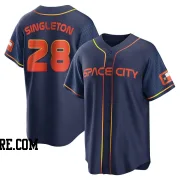 Men's Houston Astros Jon Singleton Replica Navy 2022 City Connect Jersey