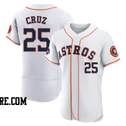 Men's Houston Astros Jose Cruz Jr. Authentic White 2022 World Series Champions Home Jersey