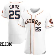 Men's Houston Astros Jose Cruz Jr. Authentic White Home Jersey