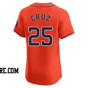 Men's Houston Astros Jose Cruz Jr. Elite Orange Alternate Vapor Premier Jersey