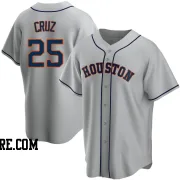 Men's Houston Astros Jose Cruz Jr. Replica Gray Road Jersey