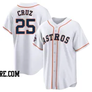 Men's Houston Astros Jose Cruz Jr. Replica White 2022 World Series Champions Home Jersey