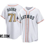 Men's Houston Astros Josh Hader Replica Gold White 2023 Collection Jersey