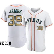 Men's Houston Astros Josh James Authentic Gold White 2023 Collection Jersey