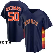 Men's Houston Astros J.R. Richard Replica Navy Alternate Jersey