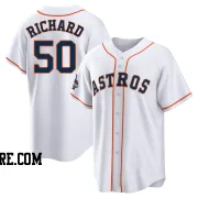 Men's Houston Astros J.R. Richard Replica White 2022 World Series Champions Home Jersey