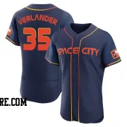 Men's Houston Astros Justin Verlander Authentic Navy 2022 City Connect Jersey