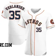 Men's Houston Astros Justin Verlander Authentic White Home Jersey