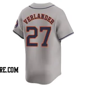 Men's Houston Astros Justin Verlander Limited Gray Away Jersey