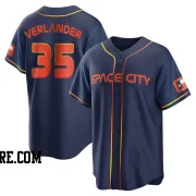 Men's Houston Astros Justin Verlander Replica Navy 2022 City Connect Jersey