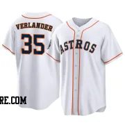 Men's Houston Astros Justin Verlander Replica White 2022 World Series Home Jersey