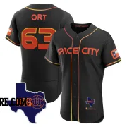 Men's Houston Astros Kaleb Ort Authentic Black 2023 Space City Ready 2 Reign Flex Base Jersey