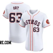 Men's Houston Astros Kaleb Ort Elite White Home Patch Jersey