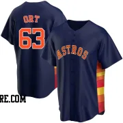 Men's Houston Astros Kaleb Ort Replica Navy Alternate Jersey