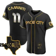 Men's Houston Astros Ken Caminiti Authentic Black/Gold 2023 Space City Ready 2 Reign Flex Base Jersey