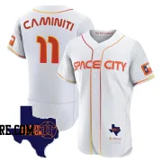 Men's Houston Astros Ken Caminiti Authentic White 2023 Space City Ready 2 Reign Flex Base Jersey