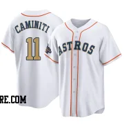 Men's Houston Astros Ken Caminiti Replica Gold White 2023 Collection Jersey