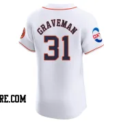 Men's Houston Astros Kendall Graveman Elite White Home Patch Jersey