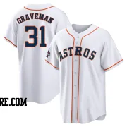 Men's Houston Astros Kendall Graveman Replica White 2022 World Series Champions Home Jersey