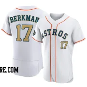 Men's Houston Astros Lance Berkman Authentic Gold White 2023 Collection Jersey