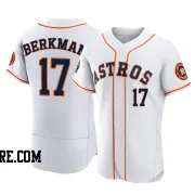 Men's Houston Astros Lance Berkman Authentic White 2022 World Series Home Jersey