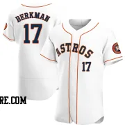 Men's Houston Astros Lance Berkman Authentic White Home Jersey