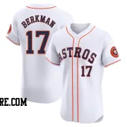 Men's Houston Astros Lance Berkman Elite White Home Jersey