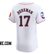 Men's Houston Astros Lance Berkman Elite White Home Patch Jersey